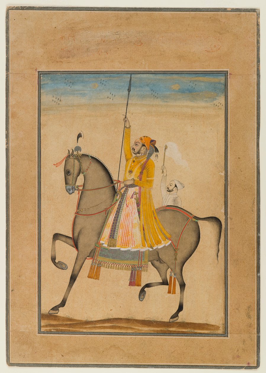 Ritratto equestre di Maharaja Sujan Singh di Bikaner, 1747 da Son of Muhammad attr. to Kasam