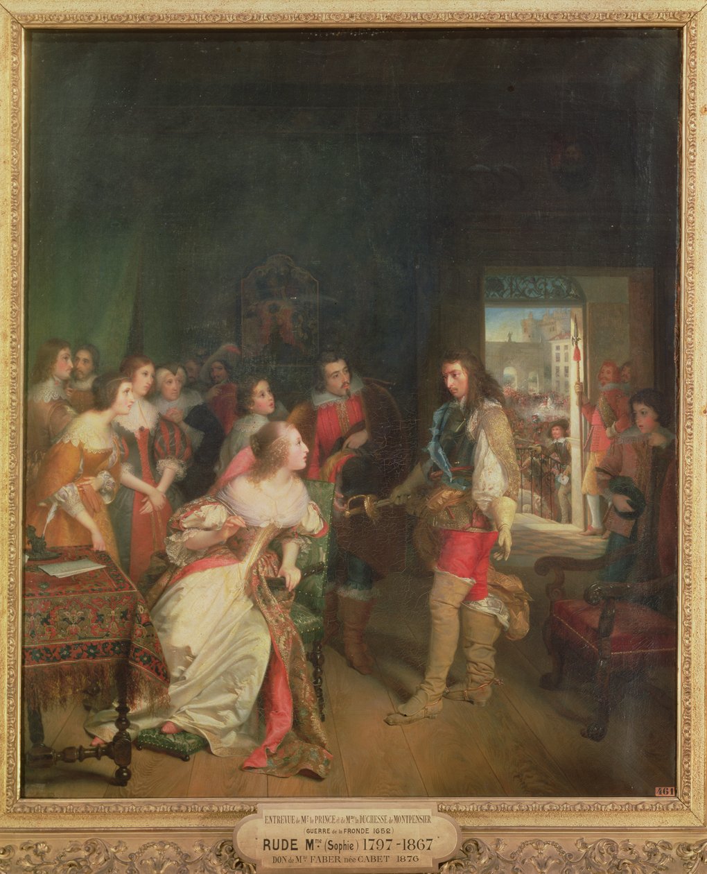 Incontro tra Luigi II (1621-86) di Borbone e Anna Maria Luisa d