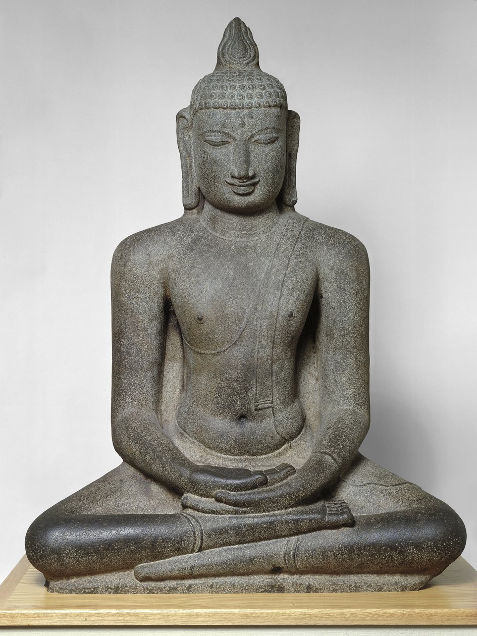 Buddha Shakyamuni seduto in meditazione (Dhyanamudra), periodo Chola, c. XII secolo da South Indian School
