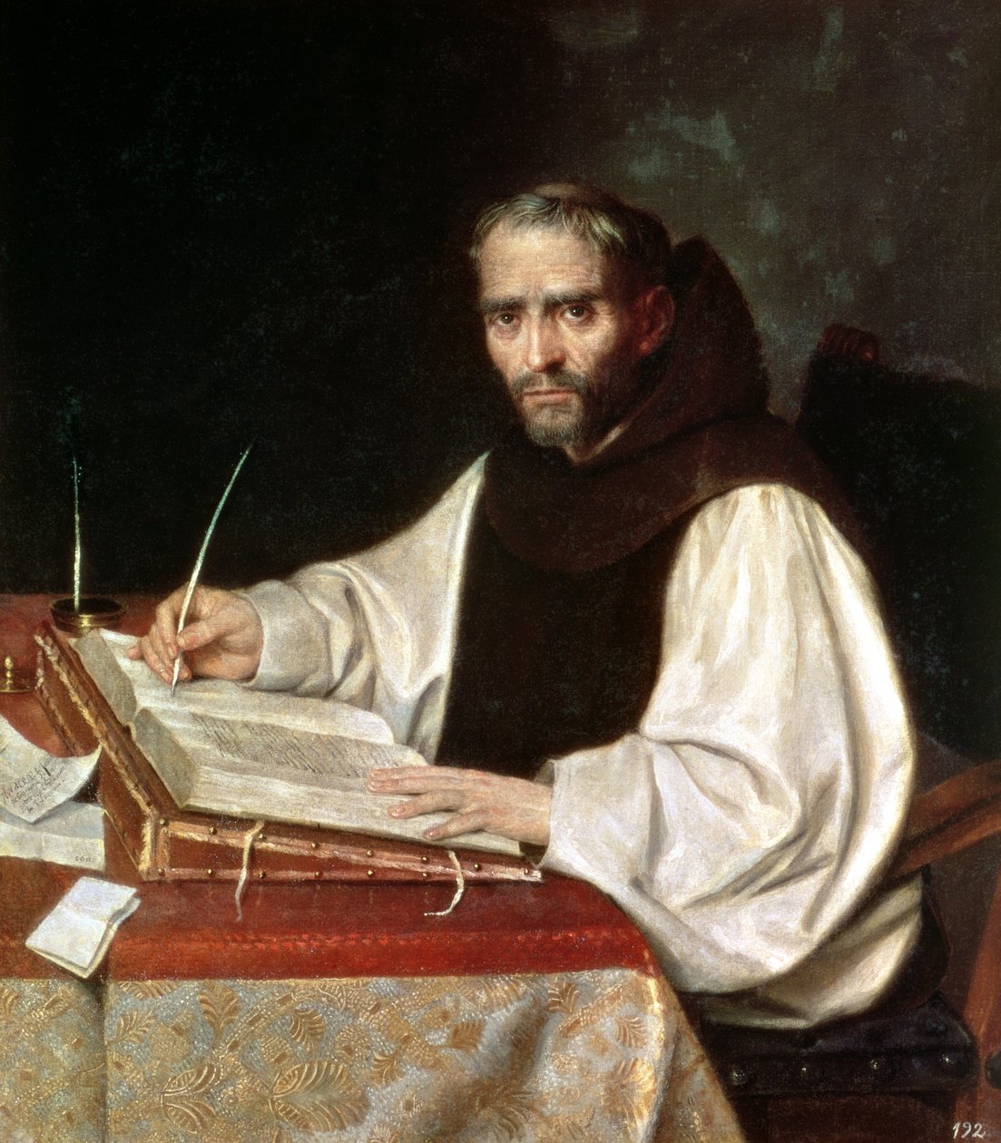 Ritratto di Jose de Siguenza, priore e bibliotecario del monastero di San Lorenzo da Spanish School