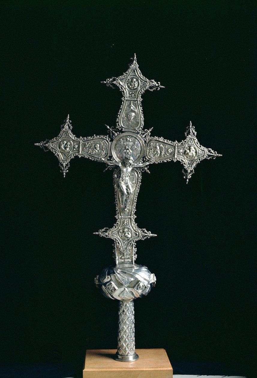 Croce processionale, marcata NOE M.Guenca, c.1575-1600 da Spanish School