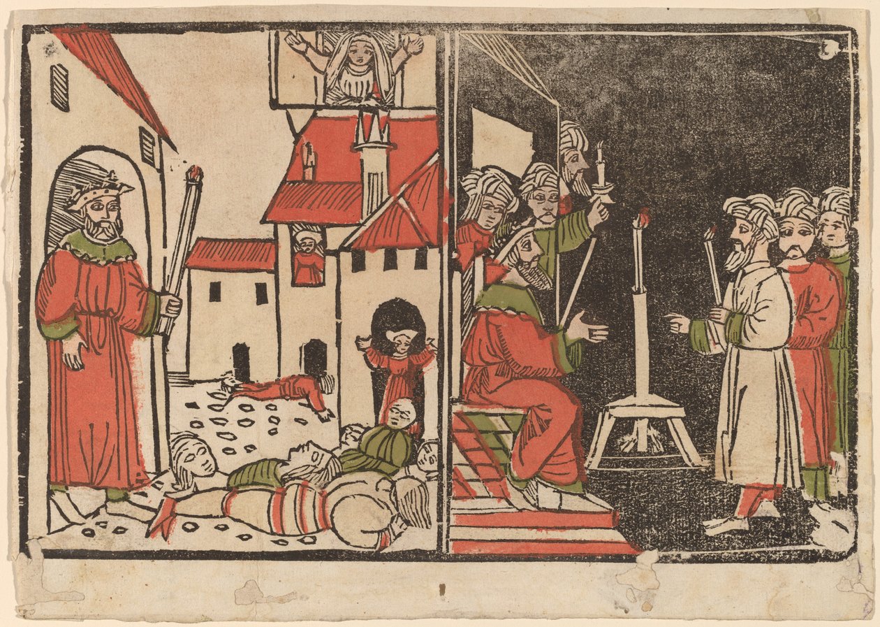 Massacro dei Primogeniti e Oscurità Egiziana da Spanish 15th Century