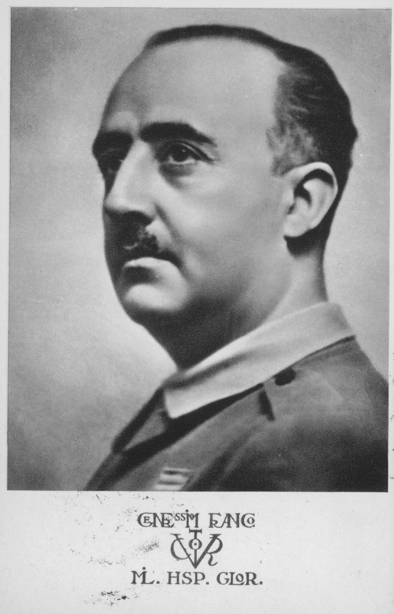 Francisco Franco, generale e dittatore spagnolo (foto b/n) da Spanish Photographer