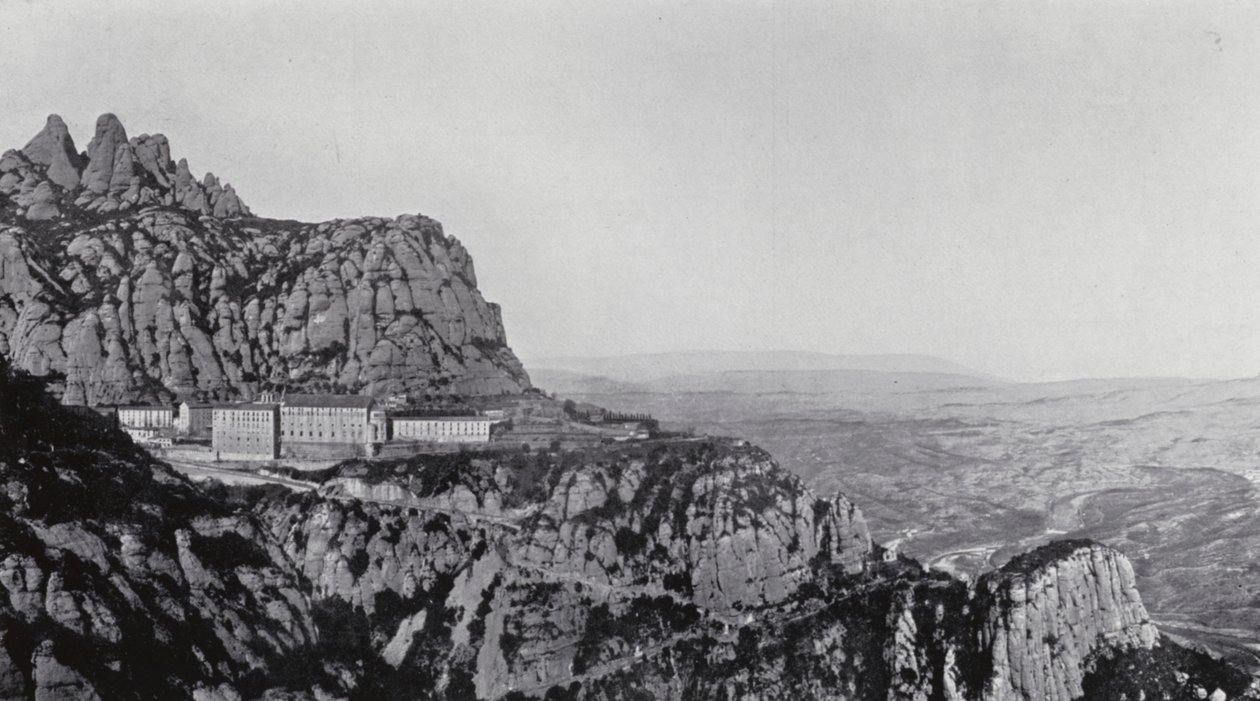 Vista generale di Montserrat (foto b/n) da Spanish Photographer
