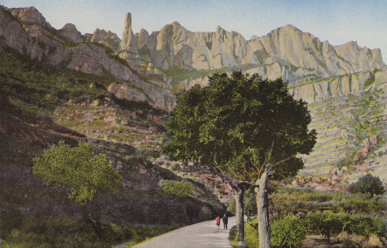 Montserrat: La muntanya des de la carretera de Monistrol; La Montana dalla strada di Monistrol (foto a colori) da Spanish Photographer