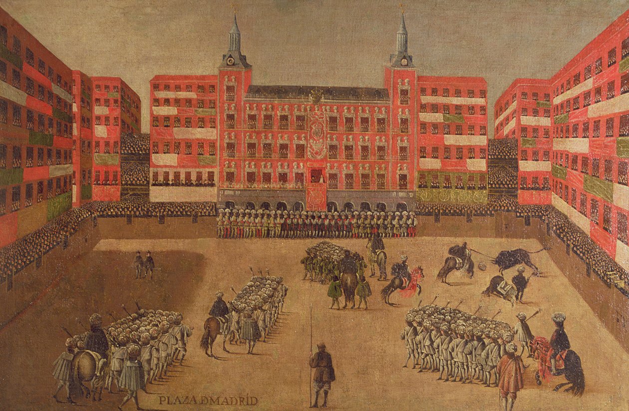 Festa di corrida nella Plaza Mayor di Madrid da Spanish School