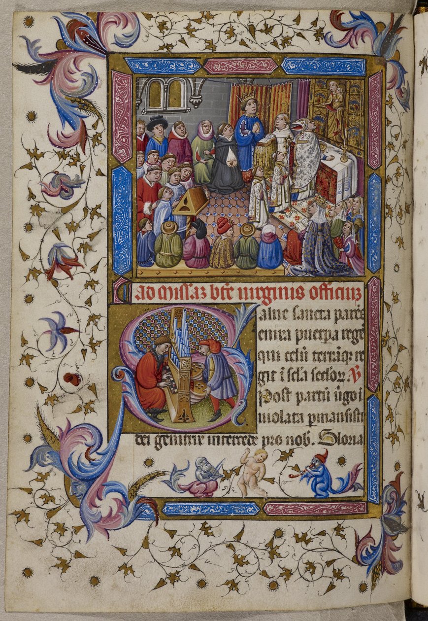 Alfonso V assiste alla Messa, da Salterio e Ore di Alfonso V d