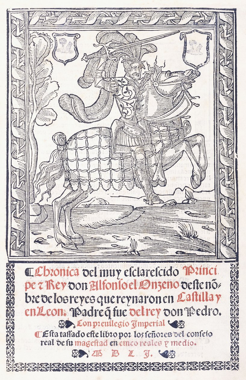 Alfonso XI, Re di Castiglia e León, a cavallo, 1551 da Spanish School