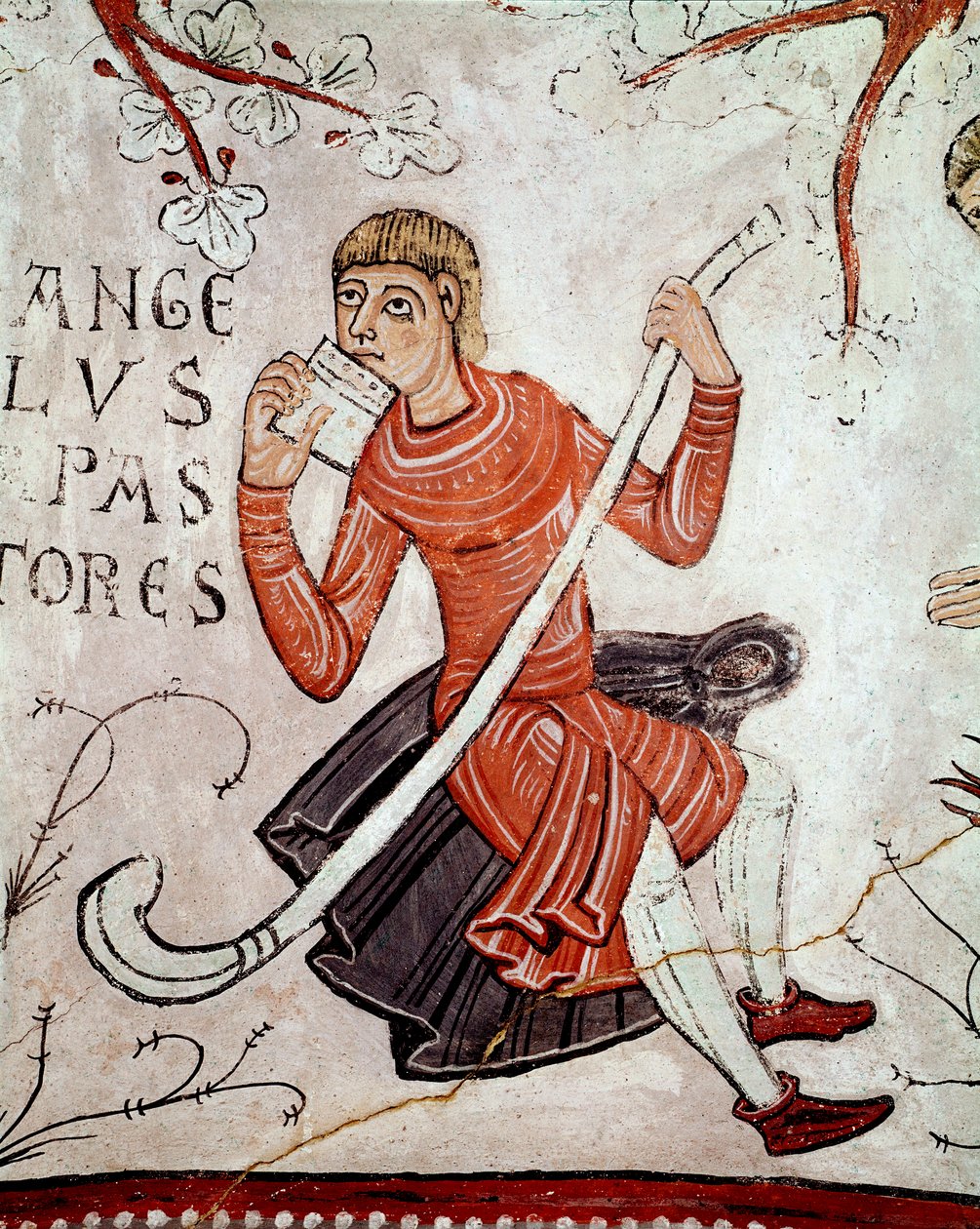 Annunciazione ai pastori, dettaglio (miniatura) da Spanish School
