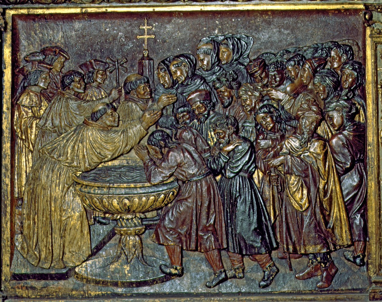 Battesimo dei Mori, di Felipe Bigarny (1475-1543), Capilla Real, Granada, Andalusia, Spagna da Spanish School