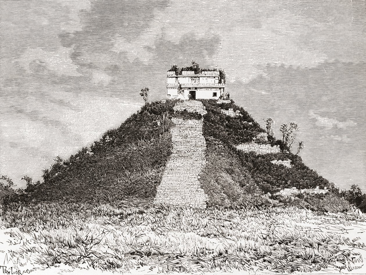 Chichen Itza, Yucatán, Messico: El Castillo alias il Tempio di Kukulkan o la piramide di Kukulkan da Spanish School