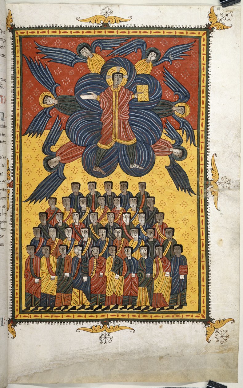 Cristo appare tra le nuvole da Spanish School