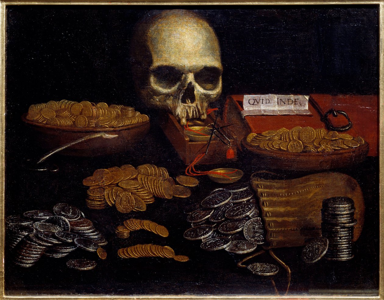 Vanità Allegoria del tempo che passa e della morte, della ricchezza e dei piaceri umani da Spanish School