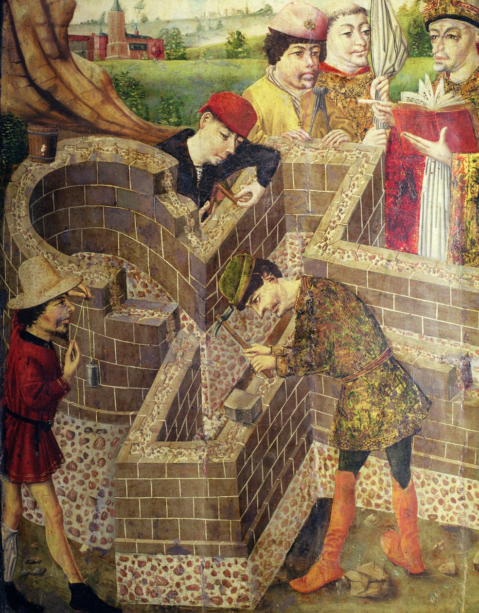 Costruzione di una chiesa, (dettaglio) da 