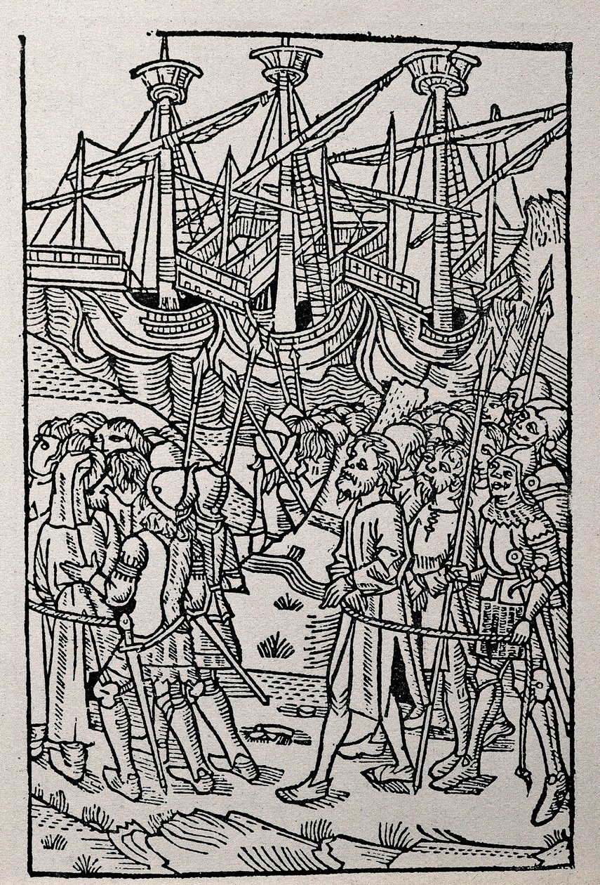 Incisione nella Storia di Vespasiano, stampata nel 1495 a Saragozza da Spanish School