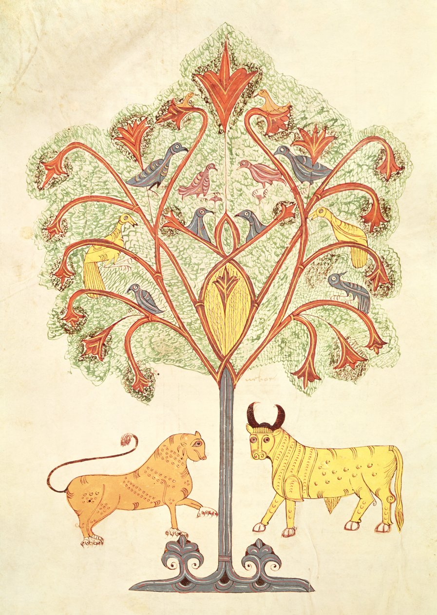 Fol.319v Il Sogno di Nabucodonosor, dalla Bibbia Mozarabe da Spanish School