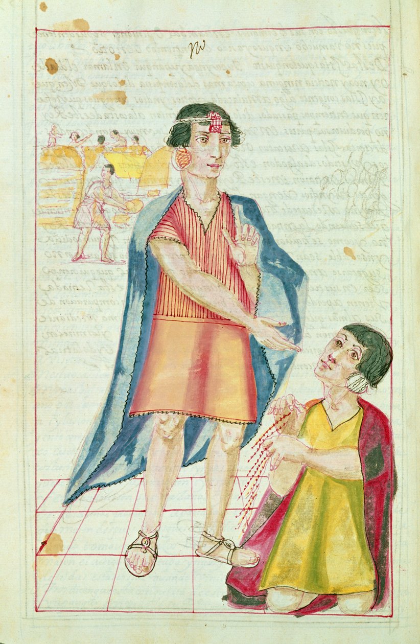 Illustrazione di un Quipu, da 