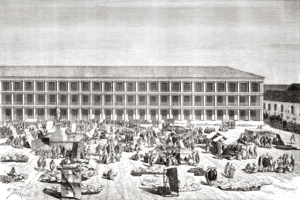 La Casa de los Portales, Plaza de Simon Bolivar, precedentemente Plaza de la Constitución, Bogotá, Colombia da Spanish School