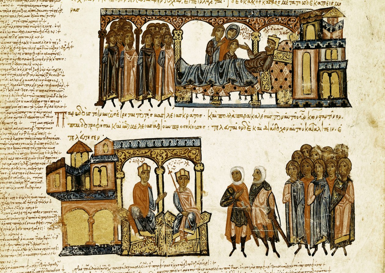 Miniatura da "Synopsis historiarum" o "Cronache bizantine" (Storie dei re bizantini e degli eventi dall