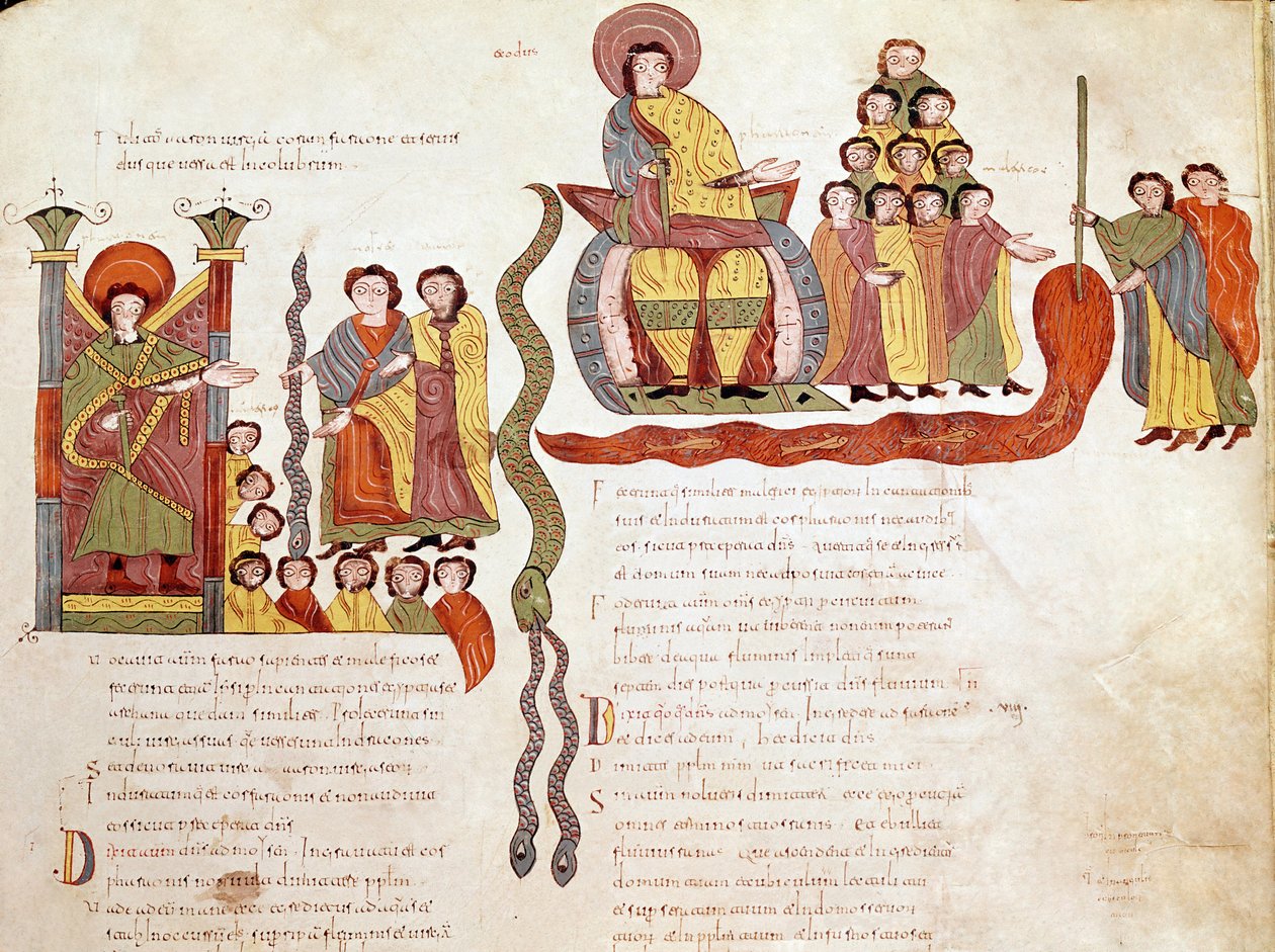 Pagina della Bibbia mozarabica: Le piaghe: l