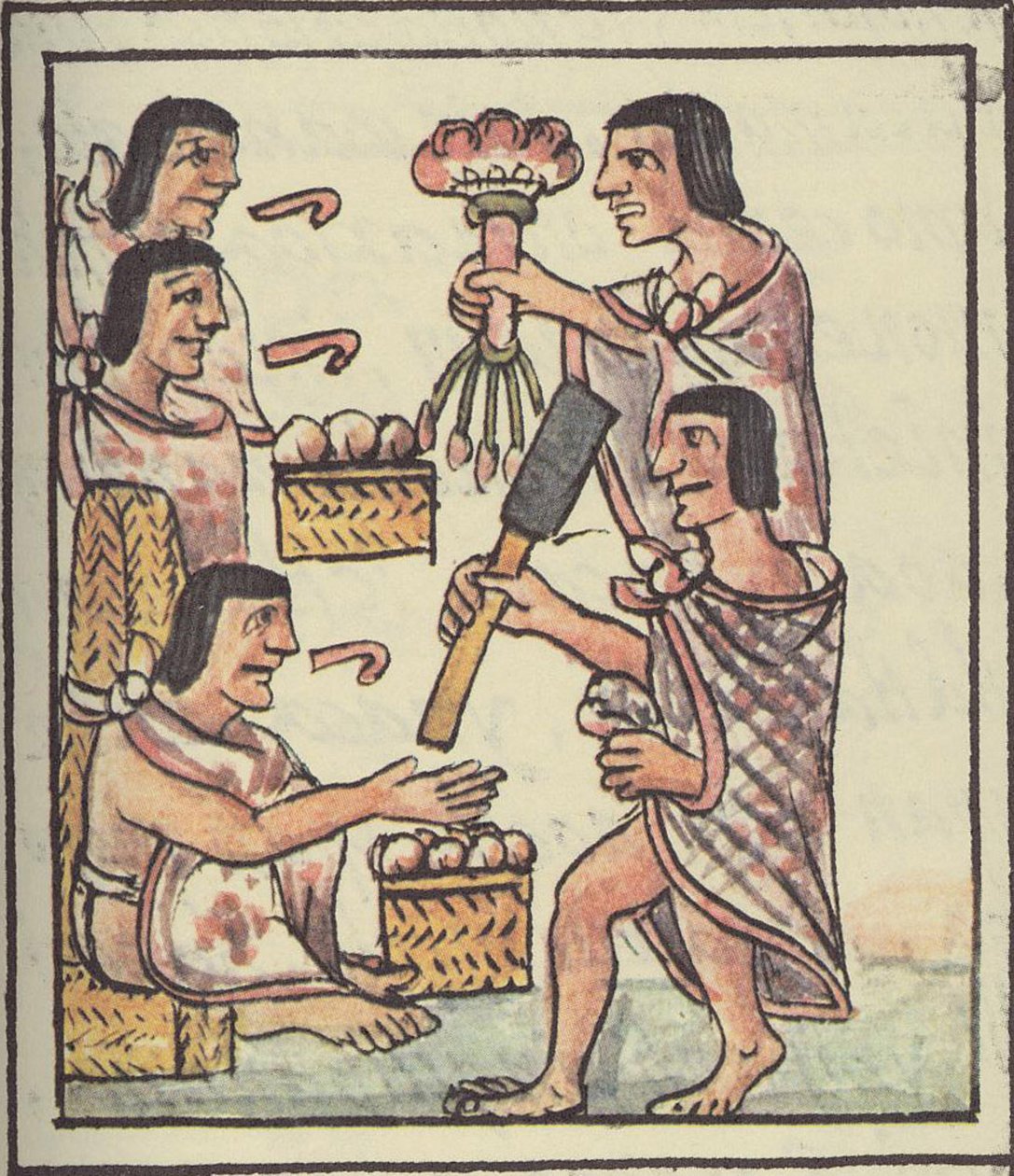 Ms Palat. 218-220 Una festa azteca, dal Codice Fiorentino di Bernardino de Sahagun, c.1540-85 da Spanish School