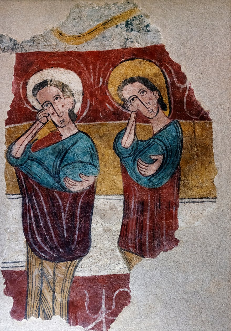 Origine murale chiesa Santa Eulalia de Mérida a Sus’n (Huesca). XII secolo da Spanish School