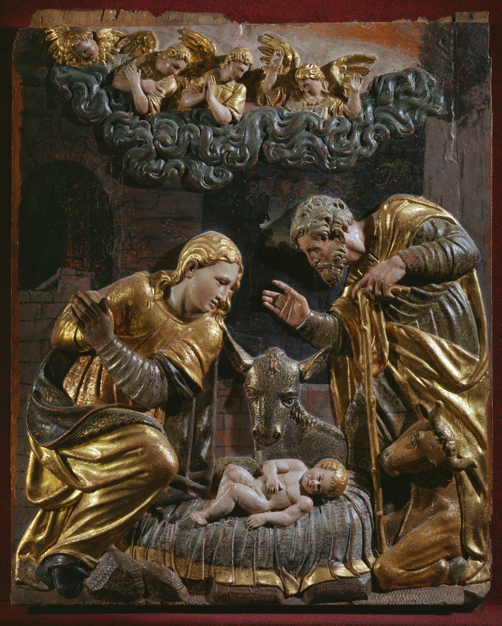 Natività, dettaglio di un altare rinascimentale da Spanish School