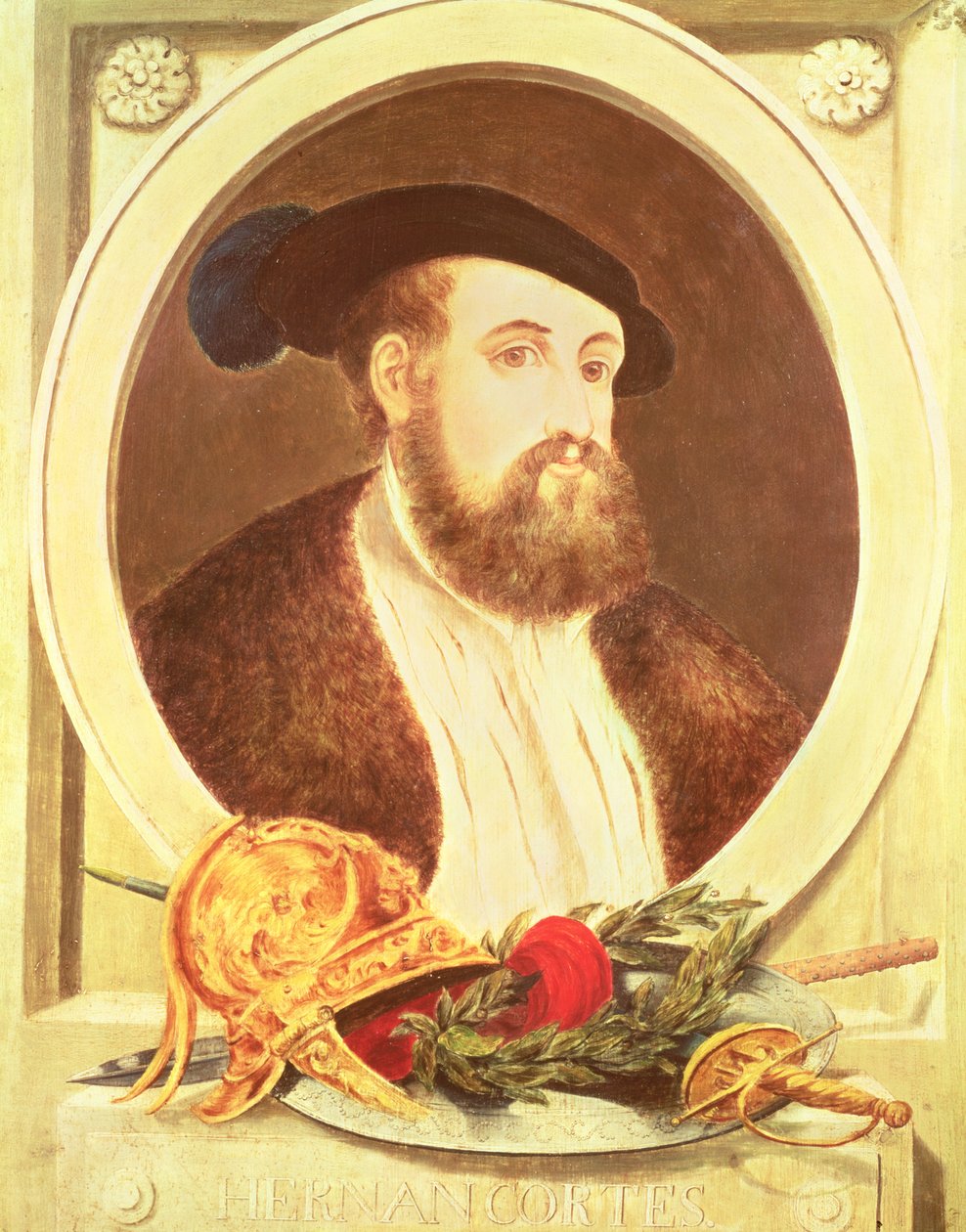 Ritratto di Hernan Cortes (1485-1547) da Spanish School