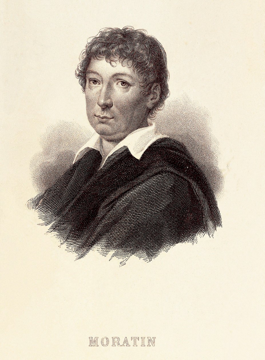 Ritratto di Leandro Fernandez de Moratin (1760-1828), scrittore spagnolo. Incisione del XIX secolo. Museo Romantico di Madrid. da Spanish School