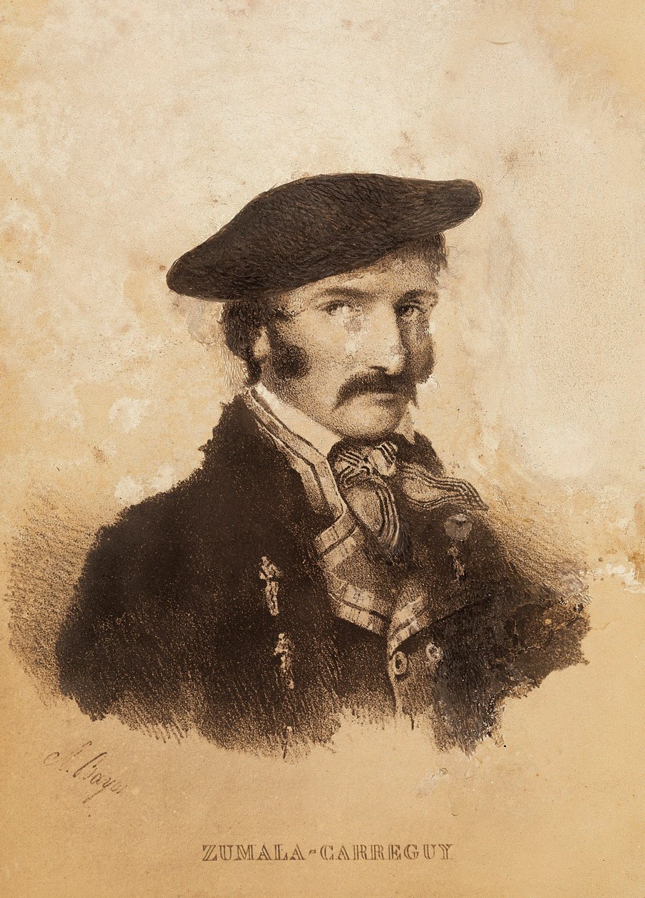 Ritratto di Tomas Zumalacarregui (1788-1835), personaggio della Campagna Spagnola o Guerra d
