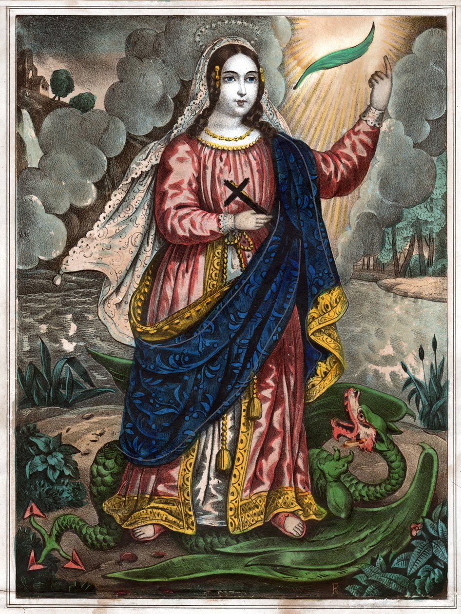 Santa Margherita di Antiochia (incisione, ca. 1830) da Spanish School