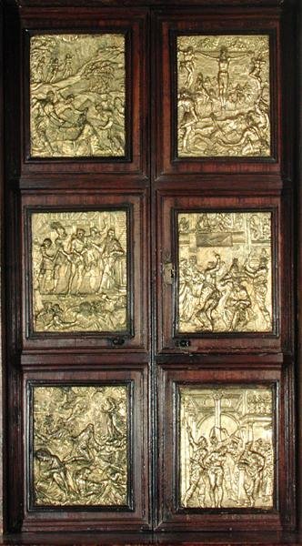 Porte del santuario della Cappella del Sacramento (bronzo dorato) da Spanish School