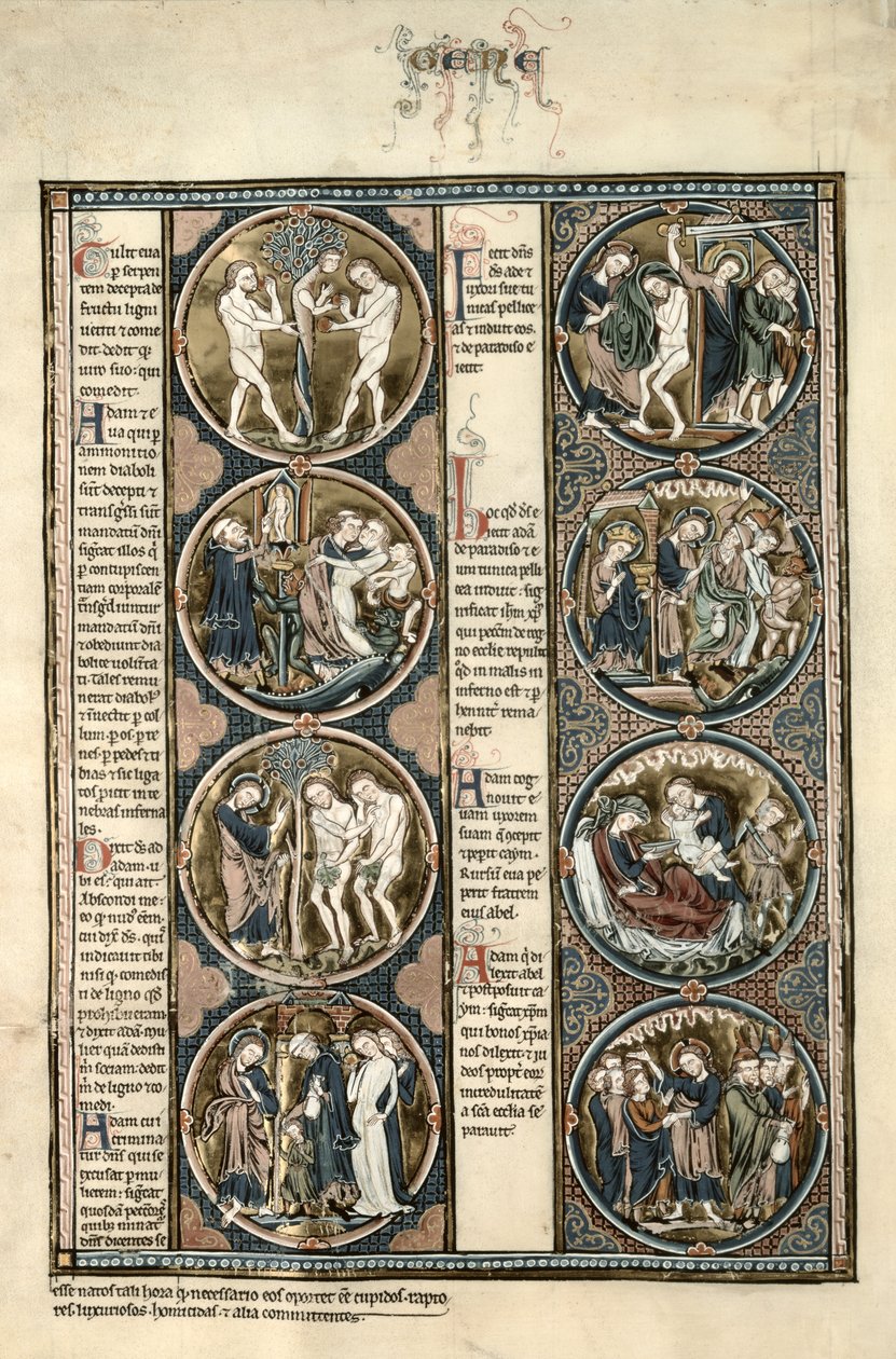 La Bibbia Moralisee di Toledo f.7v da Spanish School