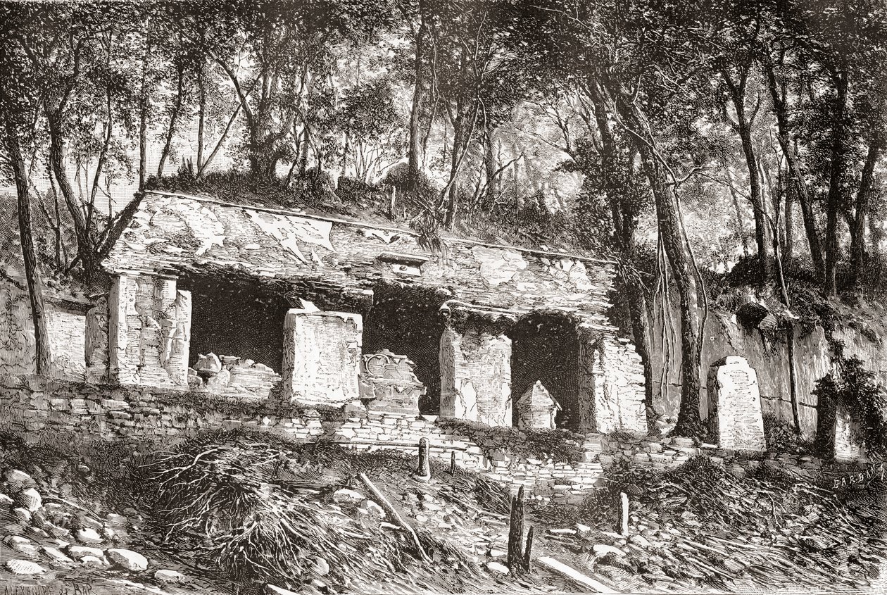 La facciata del palazzo a Palenque, Messico meridionale da Spanish School