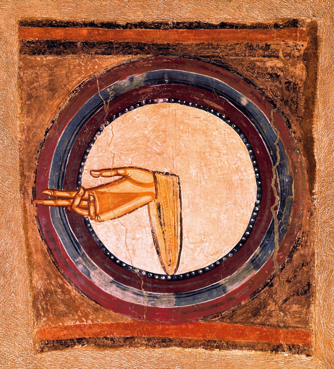 La mano di Dio, dettaglio di un affresco del maestro di San Climent de Taull da Spanish School