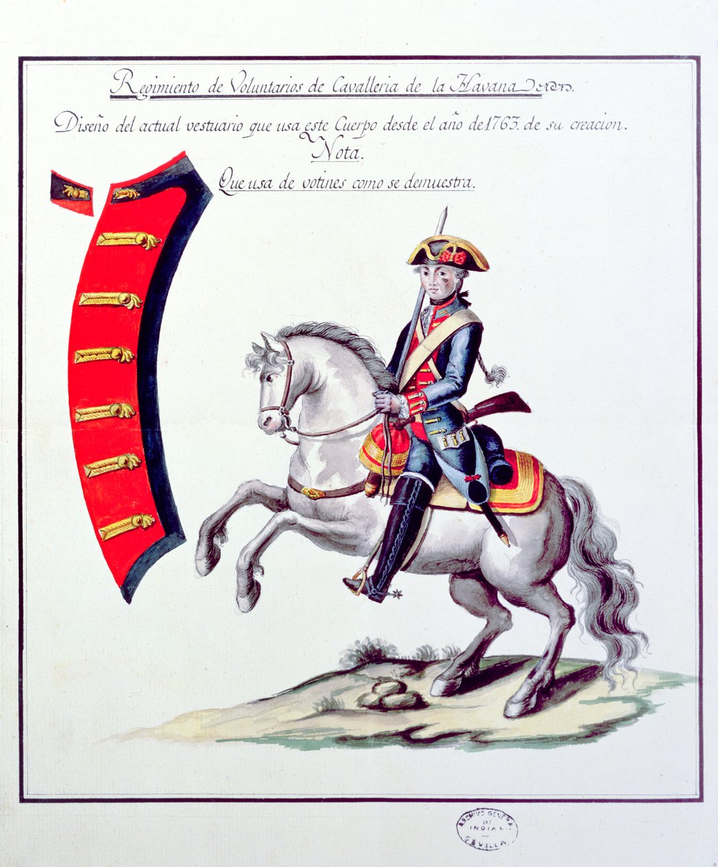 Uniforme dei volontari del reggimento di cavalleria dell