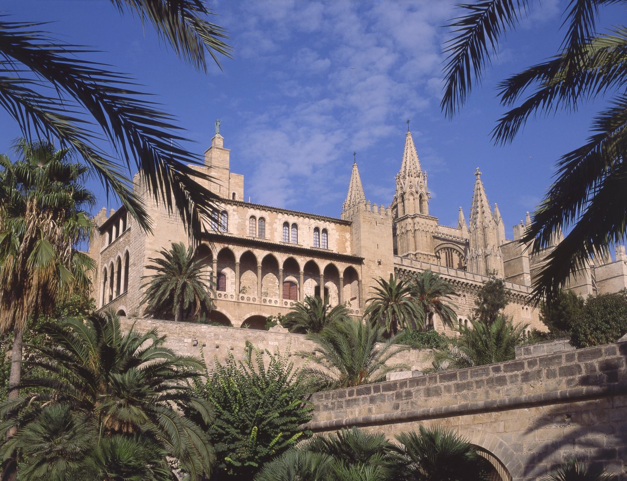 Veduta del Palazzo de La Almudaina, Palma di Maiorca da Spanish School