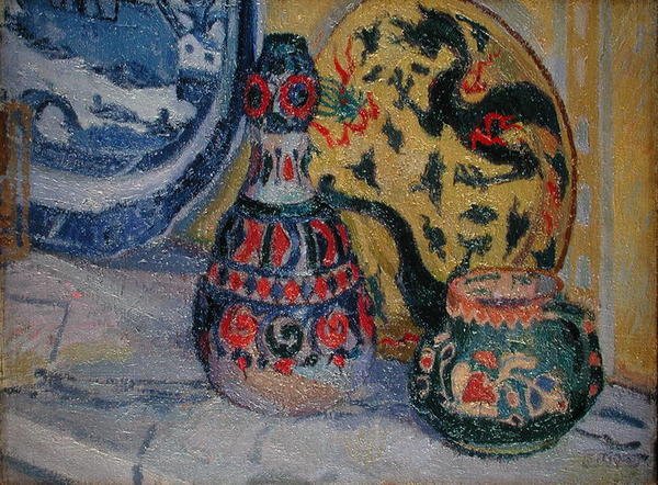 Natura morta con figure orientali da Spencer Frederick Gore