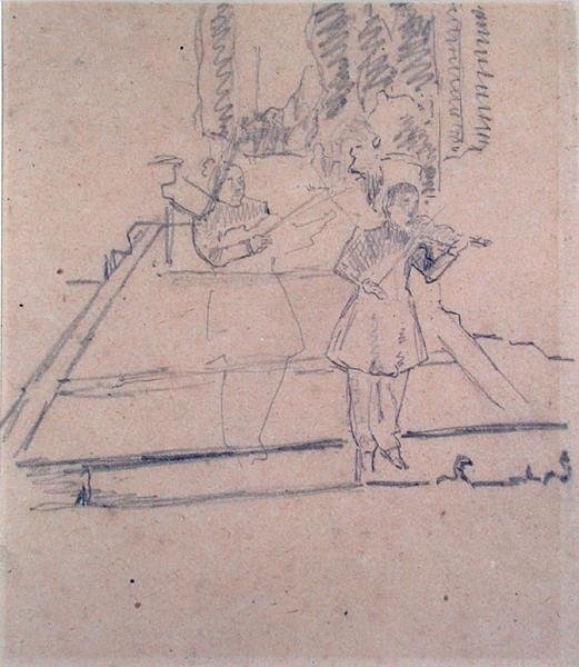I musicisti ai riflettori, c.1910 da Spencer Frederick Gore