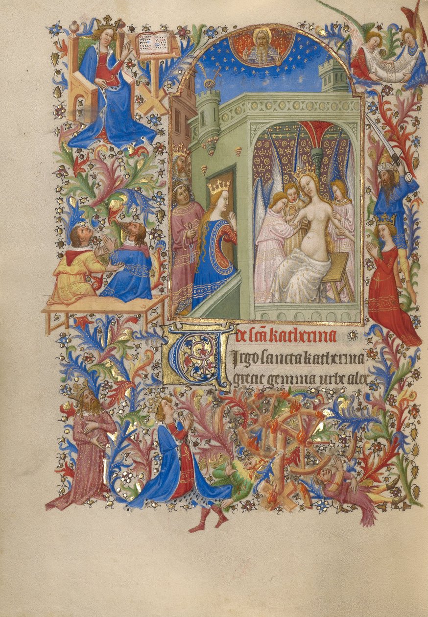 Santa Caterina curata dagli Angeli e visitata dalla Regina da Spitz Master