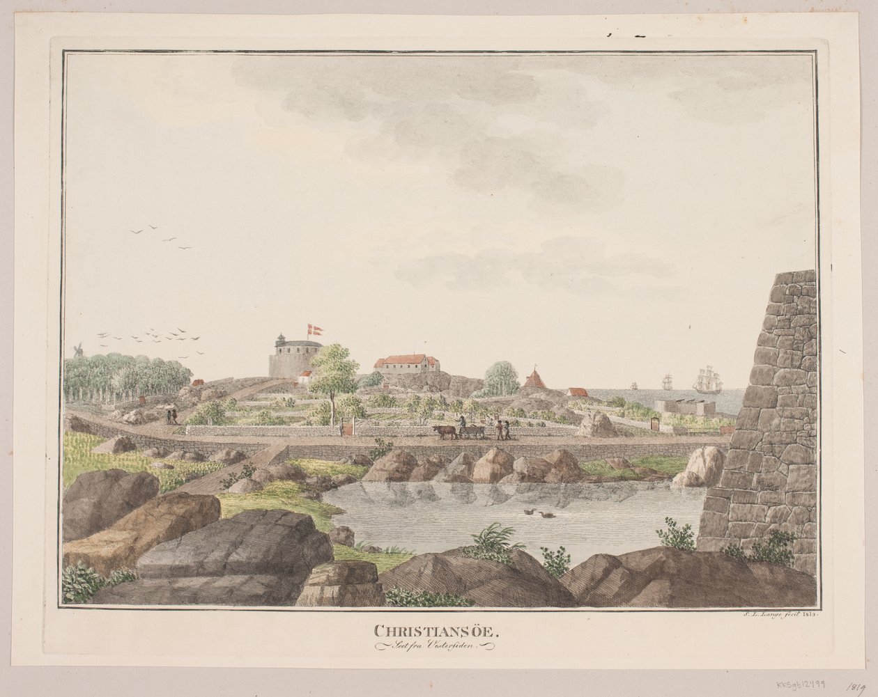 Christiansø vista dal lato ovest da Søren L. Lange