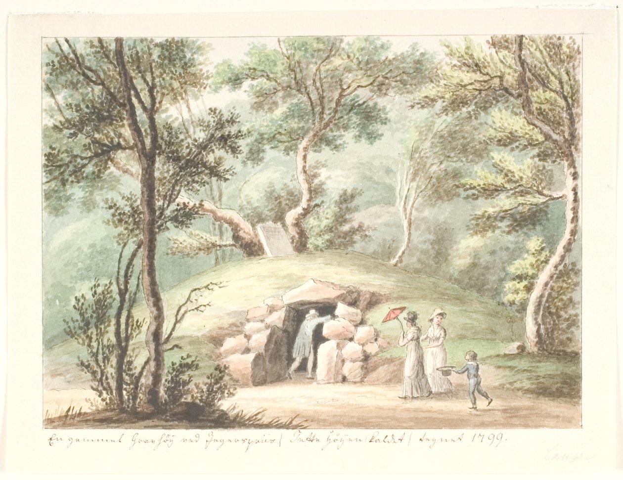 Tumulo funerario presso Jægerspris da Søren L. Lange