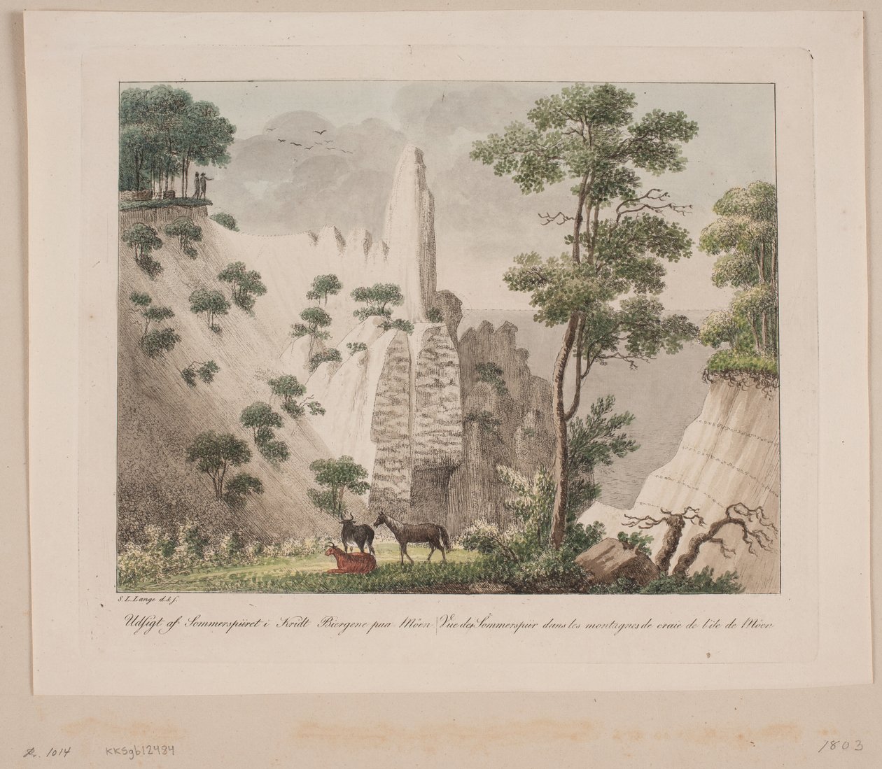 Vista della Sommerspiret nelle montagne di gesso a Møn da Søren L. Lange