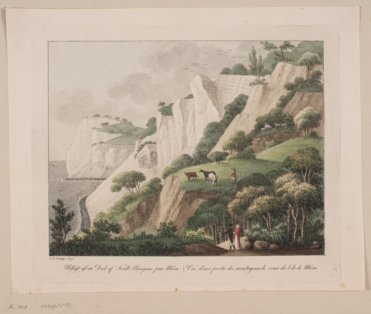 Vista di una parte delle scogliere di gesso a Møn da Søren L. Lange