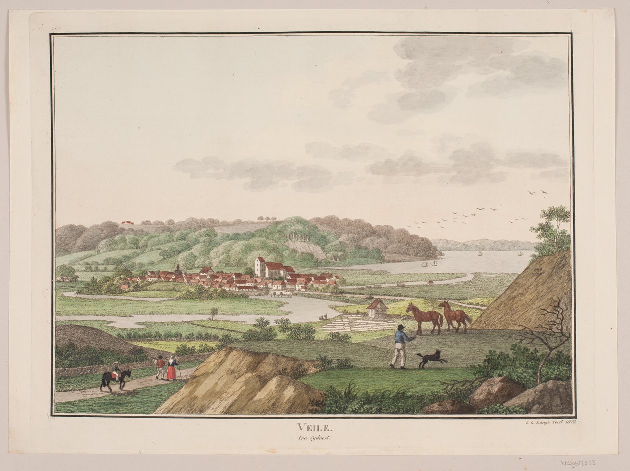 Vejle da sud-ovest da Søren L. Lange