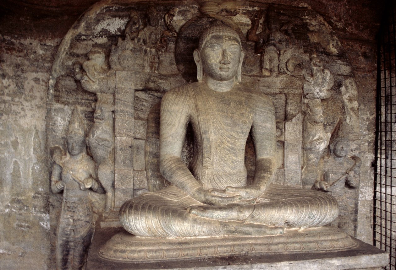 Buddha seduto, Grotta Vijjadhara, Gal Vihara da Sri Lankan