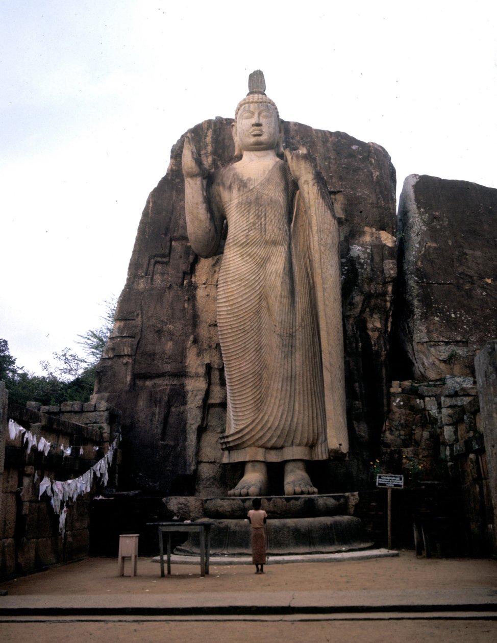Il grande Buddha di Avukana. Sri Lanka. V secolo da Sri Lankan School