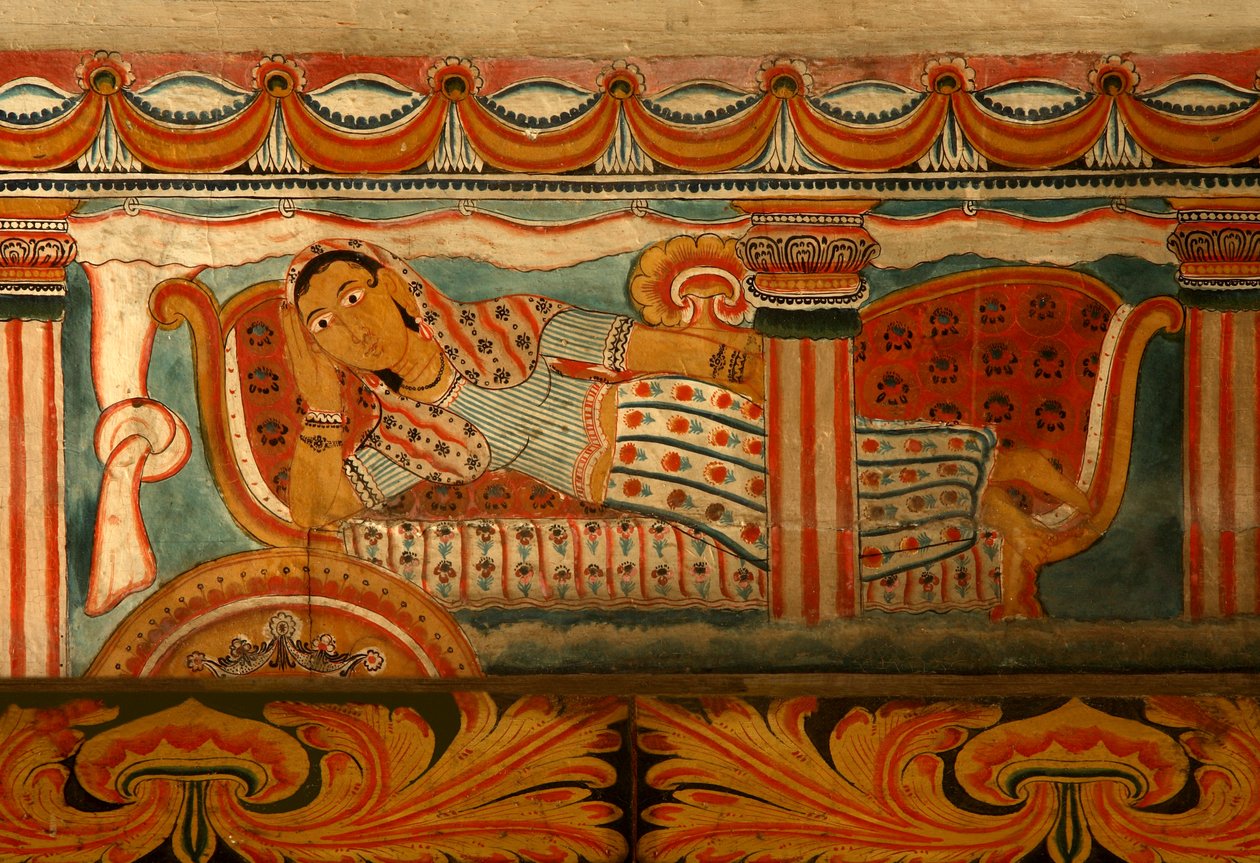 Affresco nella Casa delle Immagini del Tempio Subdharama, Dehiwala da Sri Lankan School