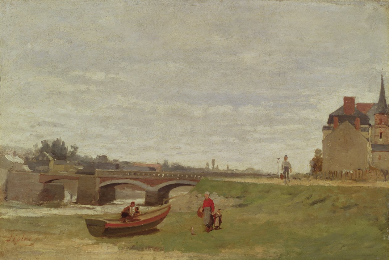 Paesaggio con ponte, primi anni 1870 da Stanislas Victor Edouard Lepine