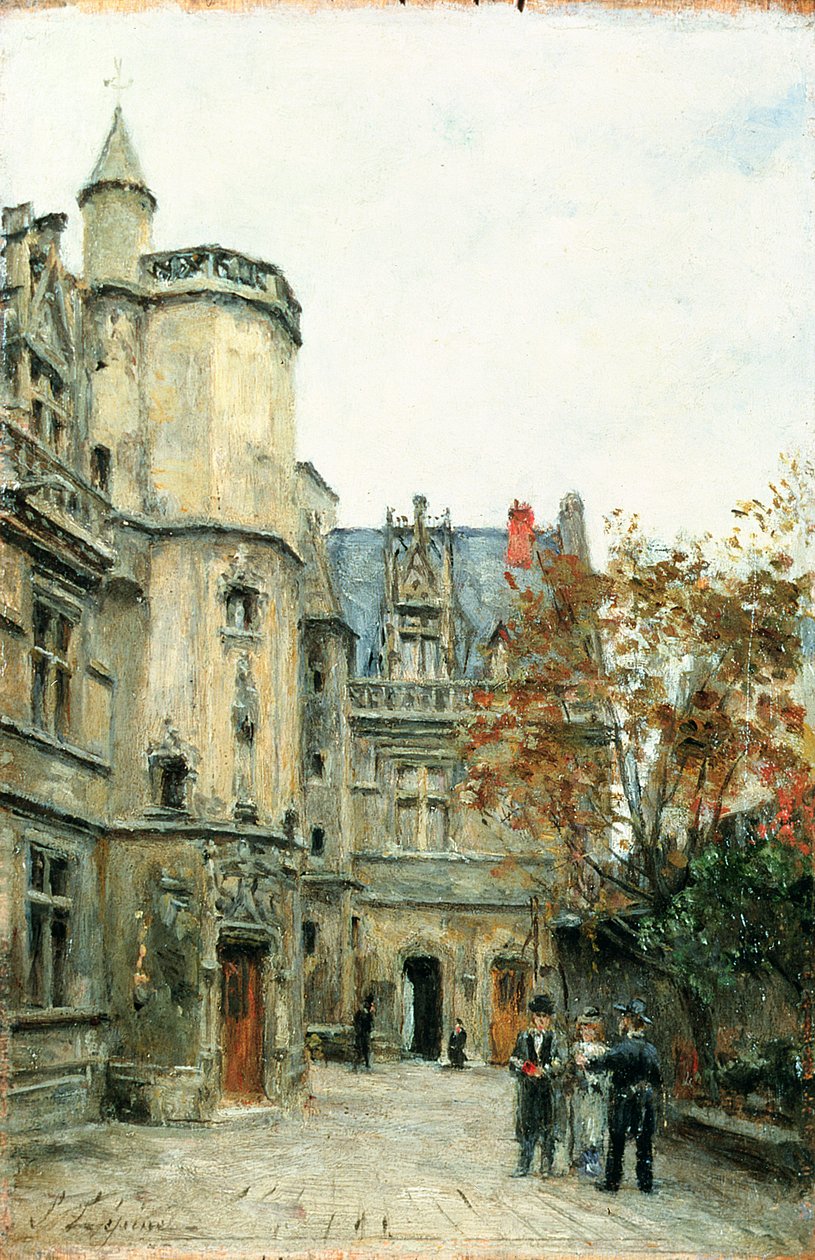 Il cortile del Museo di Cluny, c.1878-80 da Stanislas Victor Edouard Lepine